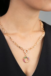 Heliophilia Silver Collar de metal CK9376 Dorado